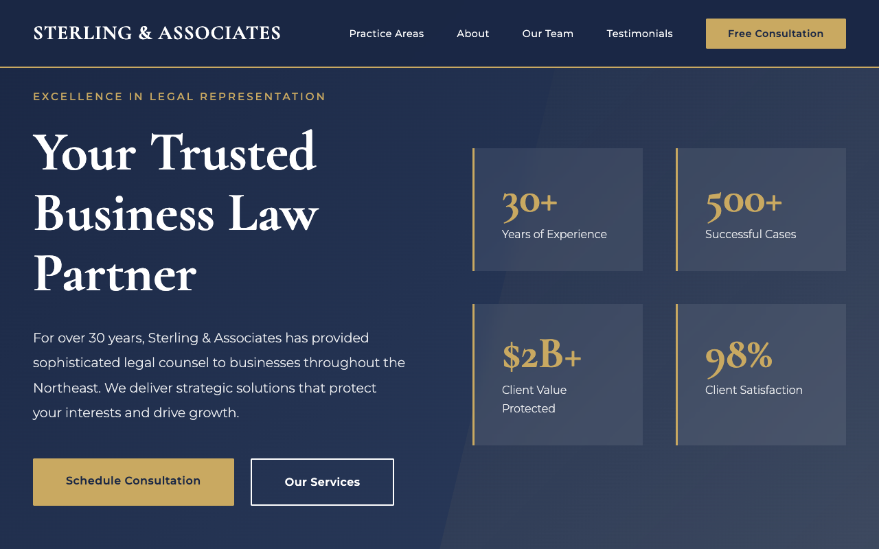 Law Firm Website screenshot